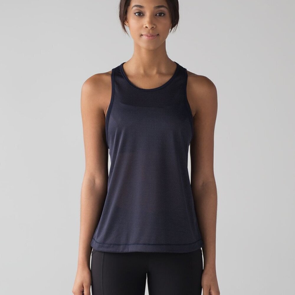 Lululemon Squad Goals Tank *Trinity Mesh - 6/8 Midnight Navy